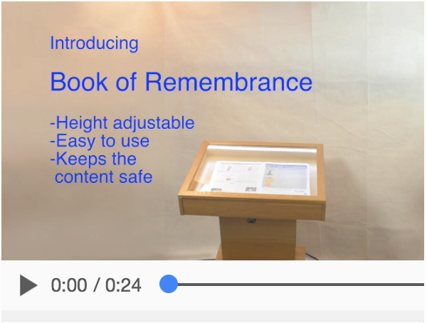 Book of Remembrance video demonstration